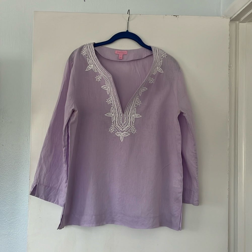 Lilly Pulitzer Lavender Linen Tunic